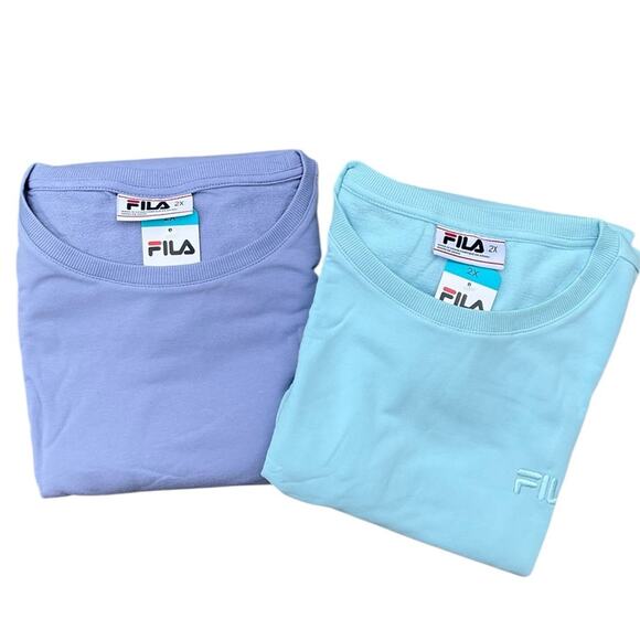 FILA Ladies French Terry Crew Neck Cotton Blend Side Pockets Size 2X NEW - Picture 1 of 8